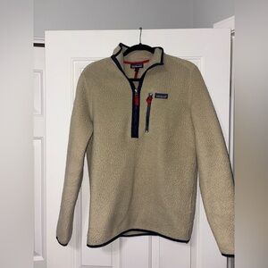 Patagonia Men's Tan Zip-Up Fleece Sweater